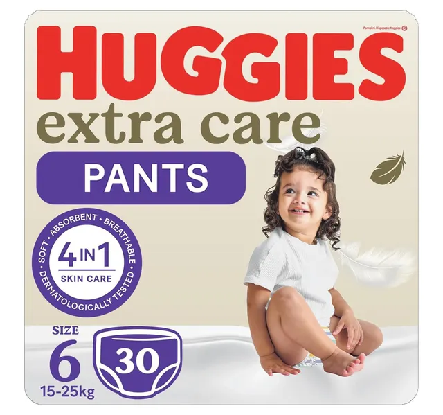 Huggies Extra Care Diaper Pants Size 6 15 25kg Value Pack 30 Pcs