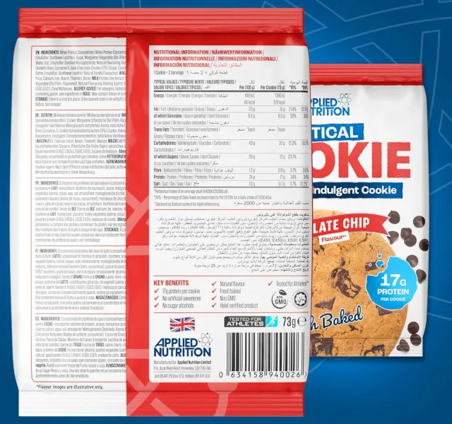 Applied Nutrition Chocolate Chip Critical High Protein Cookie 73 G