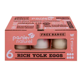 Panier Naturel Free Range Egg Rich Yolk 6 pcs