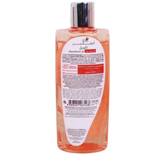 Enchanteur Naturelle Parisian Rose Moisturizing Shower Gel 250 Ml