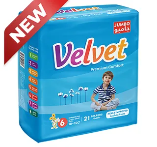 Velvet Premium Comfort Diaper Size 6 Extra Maxi Plus 18 30 Kg 21 Pcs