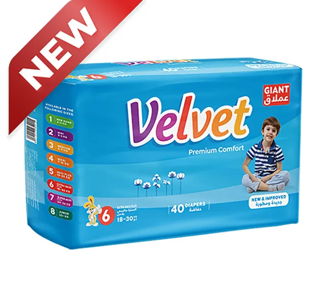 Velvet Premium Comfort Diaper Size 6 Extra Maxi Plus 18 30 Kg 40 Pcs
