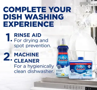 Finish Quantum All in 1 Dishwasher Tablets Lemon Sparkle Scent