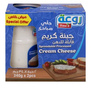 Rawa Spreadable Processed Cream Cheese Value Pack 2 X 340 G