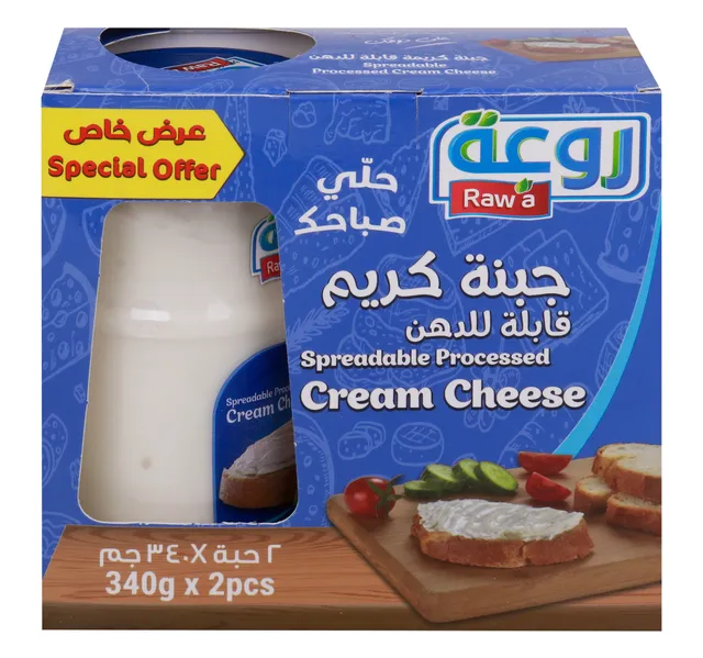 Rawa Spreadable Processed Cream Cheese Value Pack 2 x 340 g