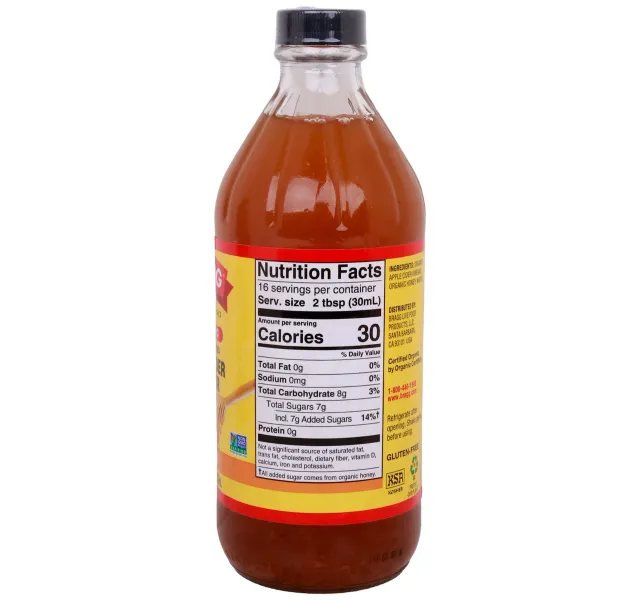 Bragg Organic Raw Unfiltered Apple Cider Vinegar With Honey 473 Ml
