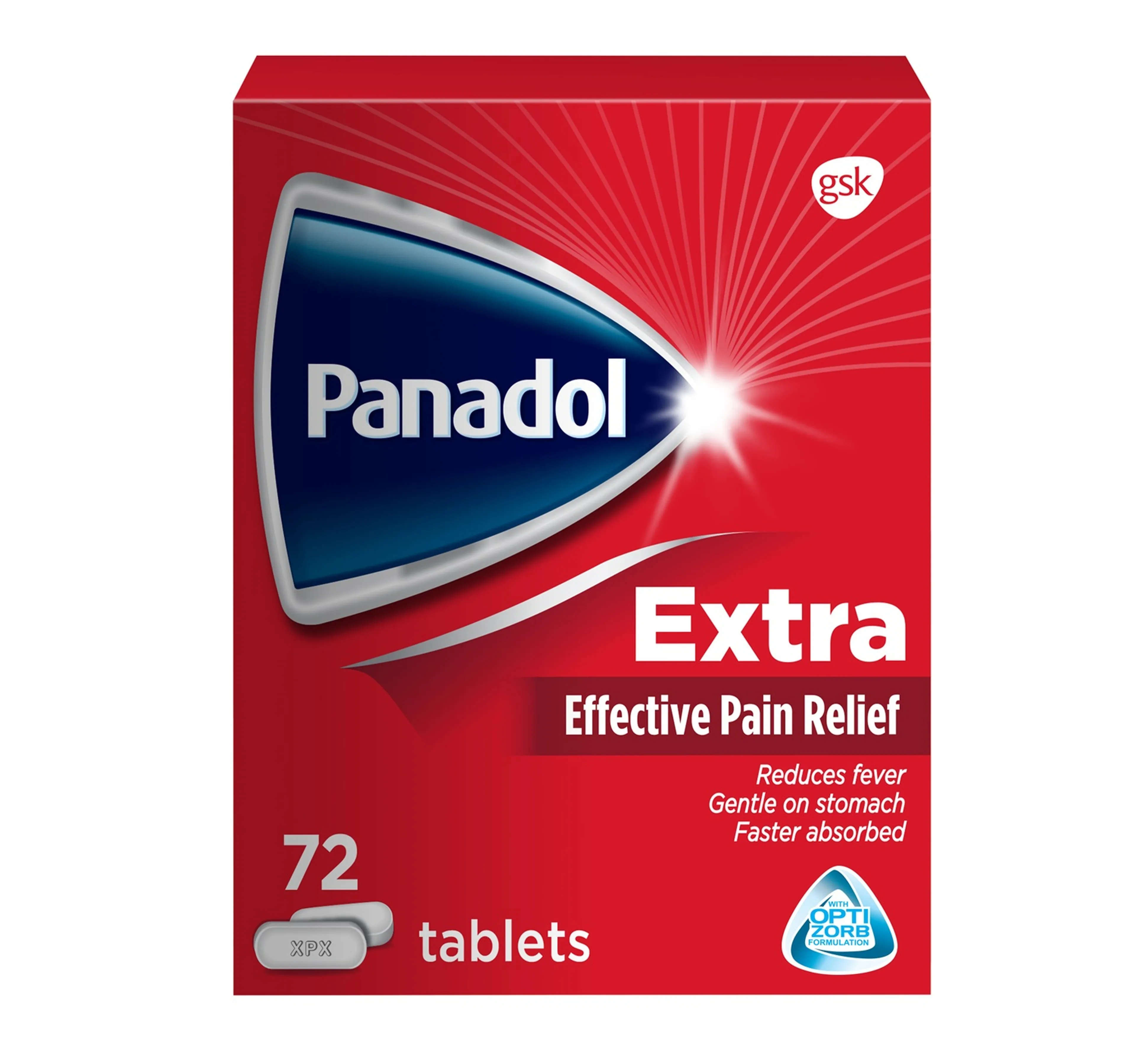 Panadol Extra with Optizorb 72 Tablets