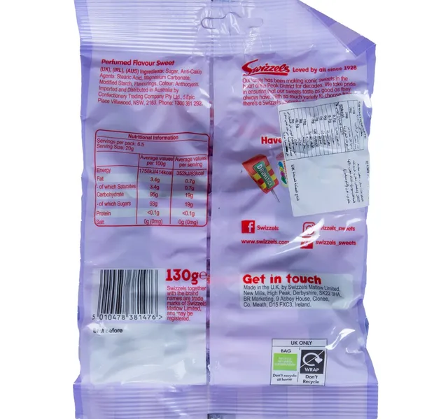 Swizzels Original Parma Violets Sweets 130 G