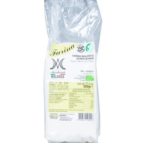 Marchesato Organic White Corn Flour Gluten Free 500 g