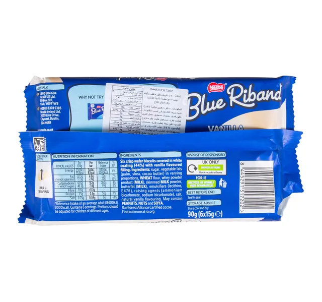 نستله بلو ريباند فانيلا ويفر 6 Pcs 90 G