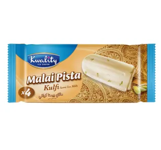 Kwality Malai Pista Kulfi Semi Ice Milk 4 x 65 ml