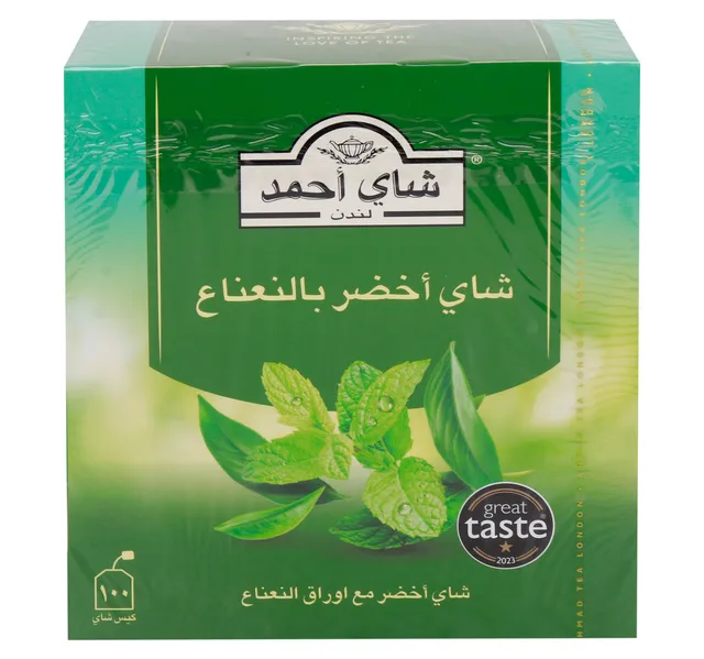 أحمد تي شاي أخضر نعناع باك قيمة 100 كيس شاي