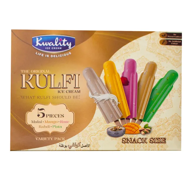 Kwality Kulfi Ice Cream Stick Variety Pack 5 X 65 Ml