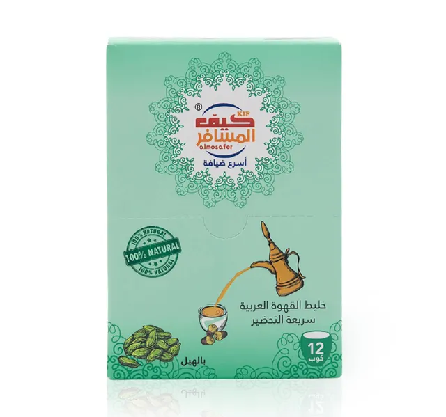 كيف المسافر قهوة عربية سريعة التحضير بالهيل 12 × 5 جم