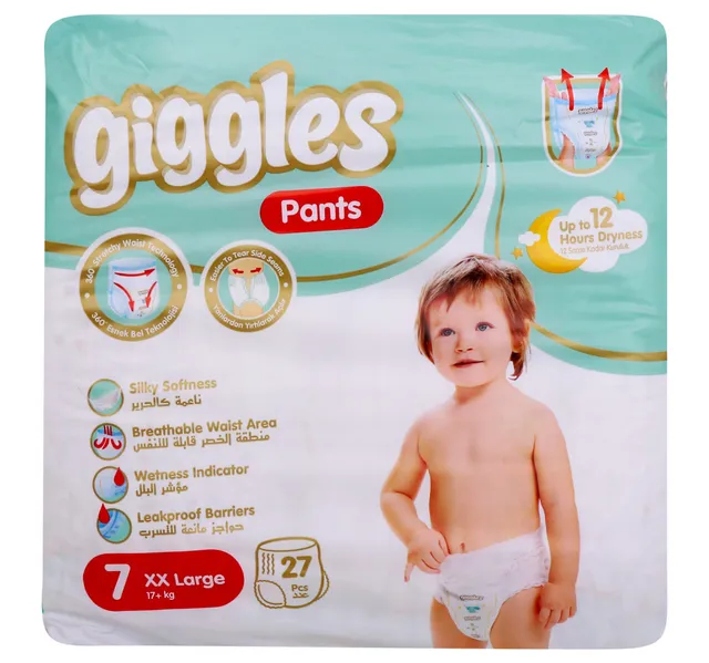 Giggles Diaper Pants XXL Size 7 17+ kg 27 pcs