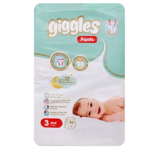 Giggles Diaper Pants Midi Size 3 4-9 kg 56 pcs