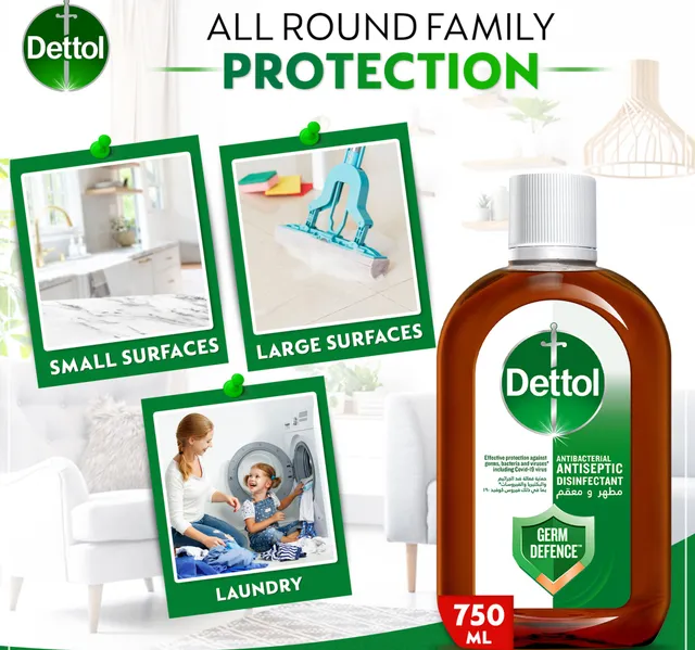 Dettol Liquid Anti Bacterial Antiseptic Disinfectant Value Pack 2 X 750 Ml