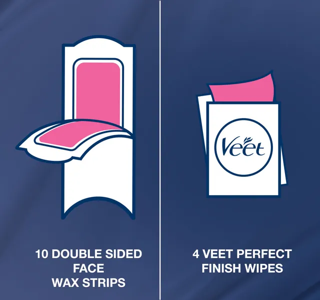 Veet Professional Hair Removal Wax Strips For Normal Skin Legs Body 40 Pcs