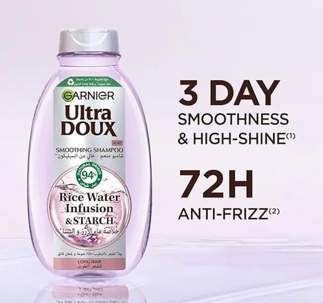 Garnier Ultradoux Rice Water Infusion Starch Smoothing Shampoo 200 Ml