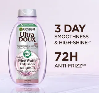 Garnier Ultradoux Rice Water Infusion Starch Smoothing Shampoo 600 Ml