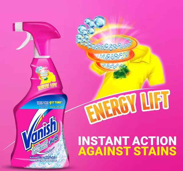 Vanish Fabric Stain Remover Oxi Action Pre Wash Spray 500 Ml