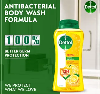 Dettol Fresh Body Wash Citrus Orange Blossom Scent 2 X 250 Ml