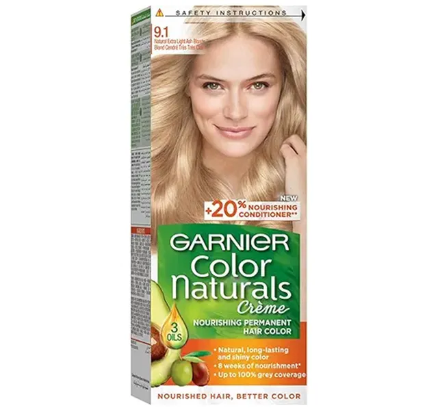 Garnier Natural Creme Nourishing Hair Color 9 1 Extra Light Ash Blonde 1pkt