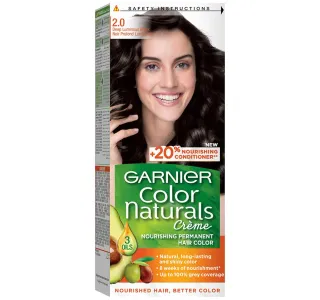 Garnier Color Naturals Creme Hair Color 2 0 Deep Luminous Black 1 Pkt