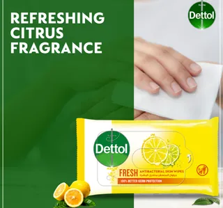 Dettol Fresh Anti Bacterial Skin Wipes