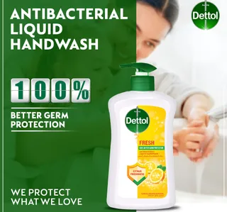 Dettol Fresh Anti-Bacterial Hand Wash Citrus & Orange Blossom Scent Value Pack 2 x 400 ml