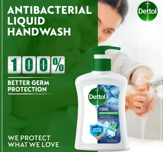 Dettol Cool Liquid Hand Wash Pump Mint Bergamot Scent Value Pack 2 X 200 Ml