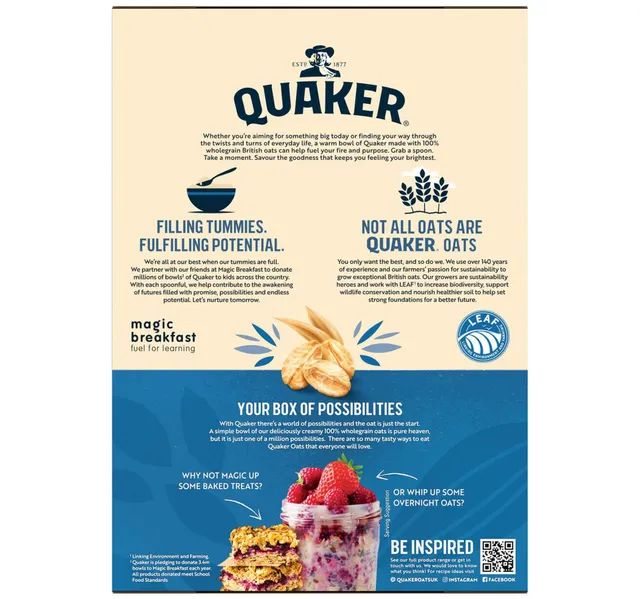 Quaker British Porridge Oats 1 Kg