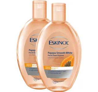 Eskinol Papaya Smooth White Facial Deep Cleanser 2 x 225 ml
