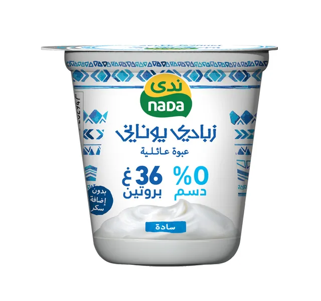 ندى زبادي يوناني سادة 0% دهون 360 جم
