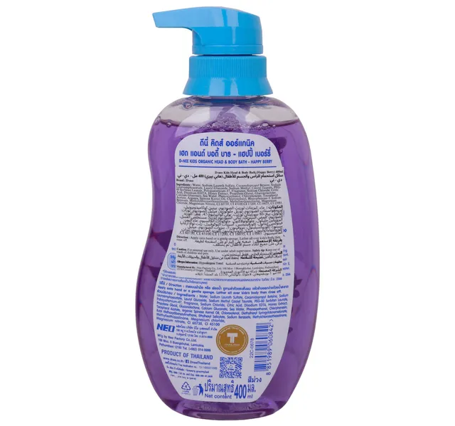 D-Nee Kids Happy Berry Head & Body Bath 400 ml