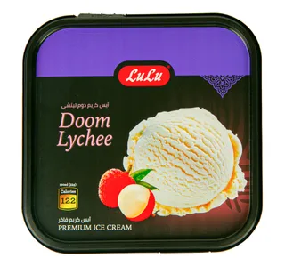 Lulu Doom Lychee Premium Ice Cream 1 Litre