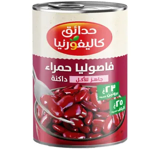 حدائق كاليفورنيا فاصوليا حمراء داكنة جاهزة للأكل خالية من الغلوتين 400 جم