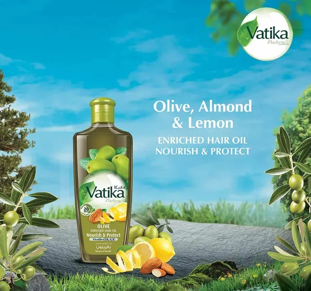 Vatika Naturals Olive Nourish & Protect Enriched Hair Oil 2 x 300 ml