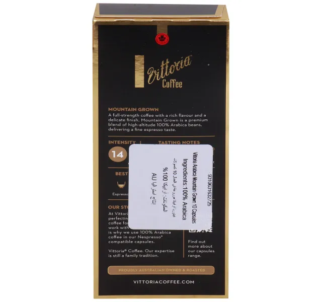 Vittoria Coffee Mountain Grown Aluminium Capsules 10 Pcs