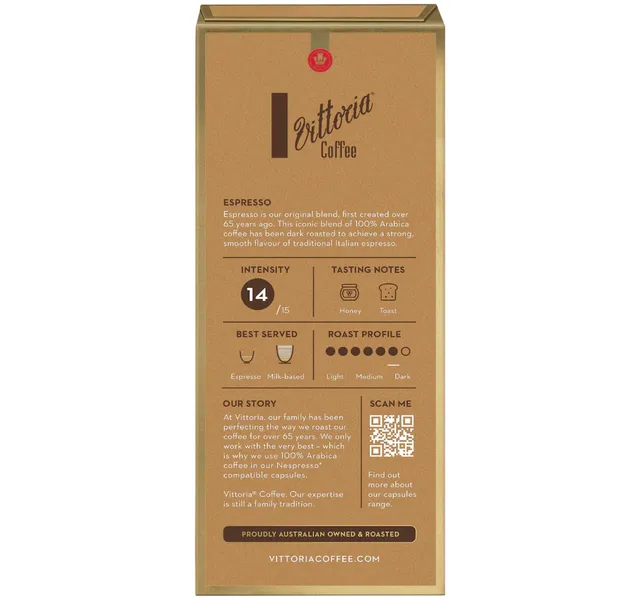Vittoria Coffee Espresso Aluminium Capsules 10 Pcs