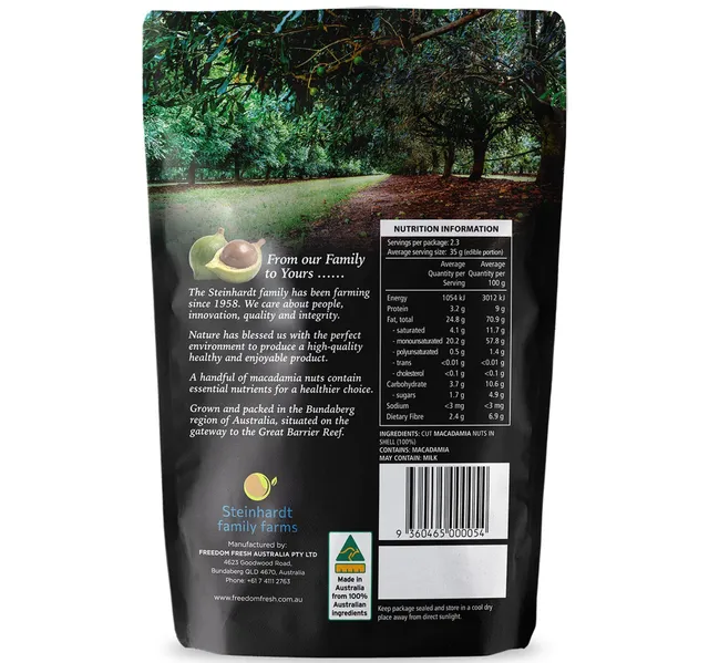 The Original Happy Nut Dry Roasted Australian Macadamias 225 G