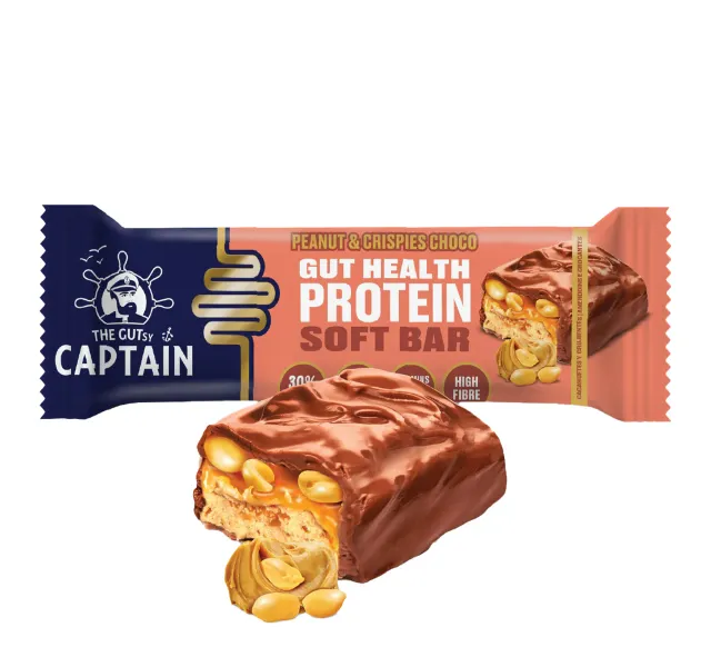 The Gutsy Captain 30 Protein Peanut Crispies Choco Protein Soft Bar 50 G