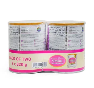 Similac Total Comfort Gold 2 Fl Stage 1 Infant Formula 2 X 820 G