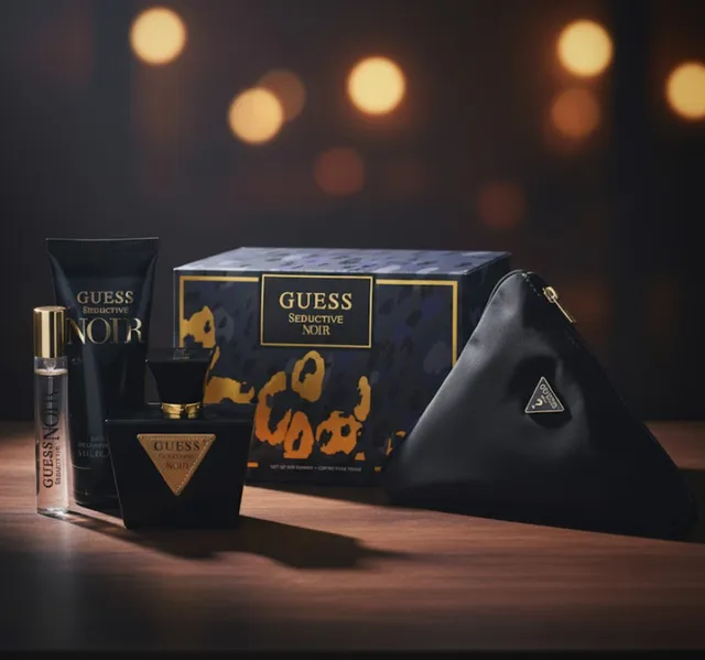 جيس مجموعة عطر سيدكتيف نوار للنساء أو دي تواليت 75 مل مع لوشن للجسم 100 مل وبخاخ صجمير 15 مل مع حقيبة