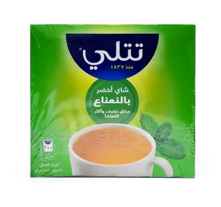 تيتلي شاي أخضر بالنعناع 100 كيس شاي