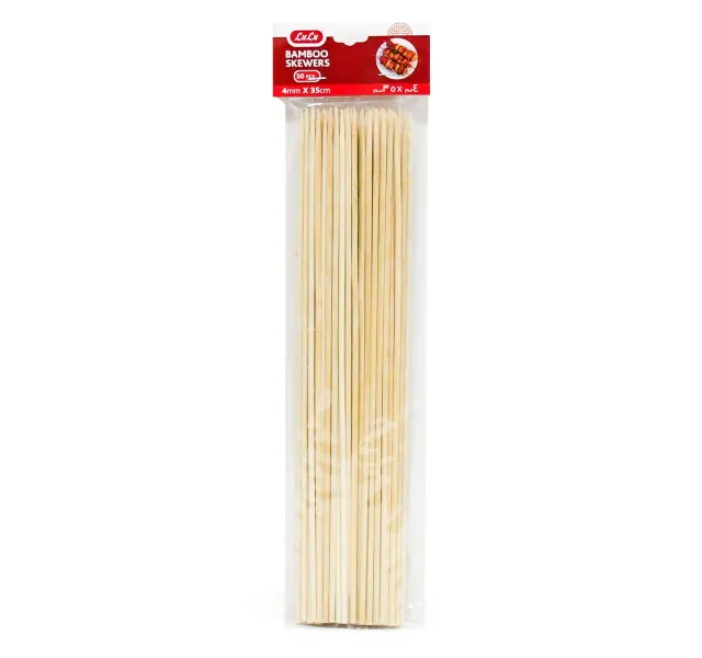 Lulu Bamboo Round Skewers 4 Mm X 35 Cm 50 Pcs