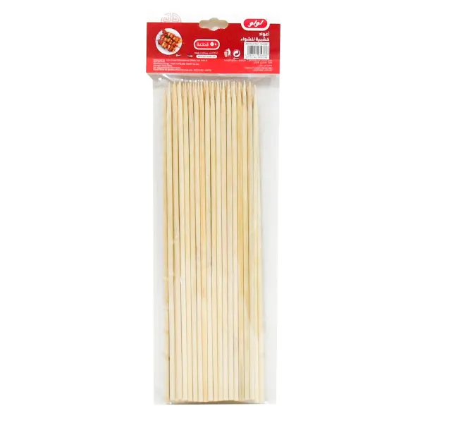 Lulu Bamboo Round Skewers 4 Mm X 25 Cm 50 Pcs