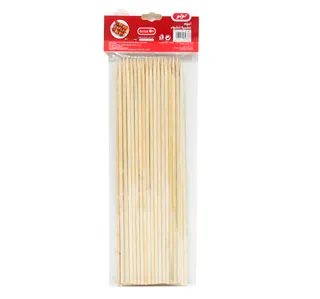 Lulu Bamboo Round Skewers 4 Mm X 25 Cm 50 Pcs