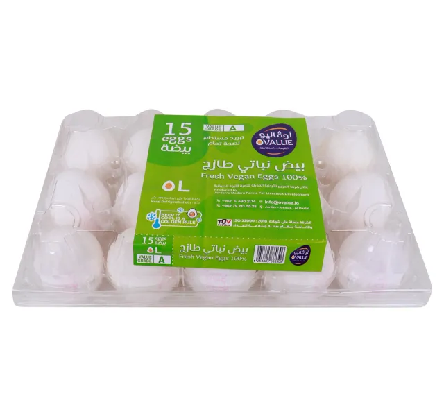Ovalue Fresh Vegan White Eggs Large 15 pcs