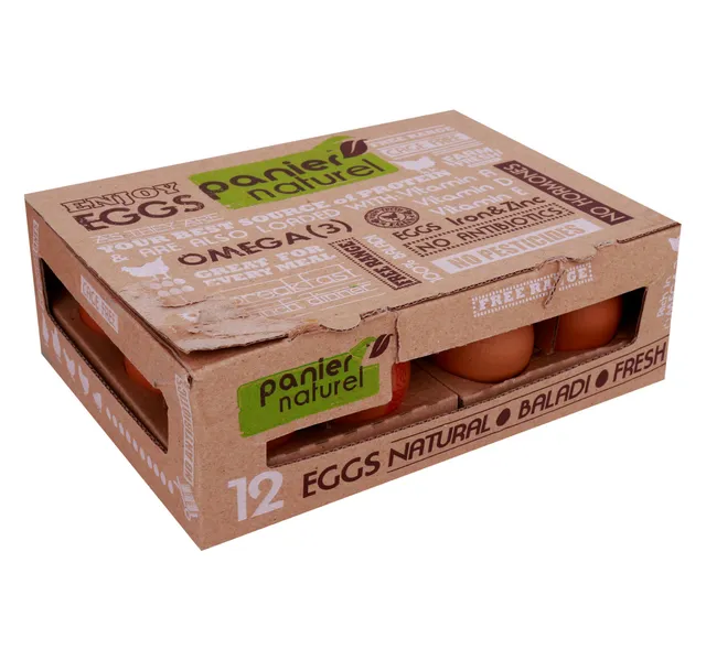 Panier Naturel Free Range Brown Eggs 12 pcs